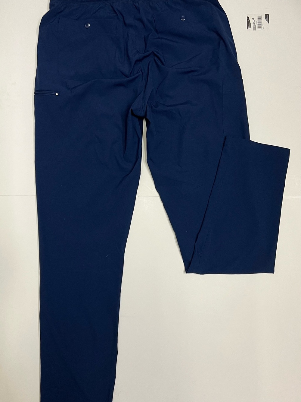 Navy Drawstring Scrub Pants - Picture 3 of 3